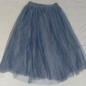 Blue Tulle Skirt